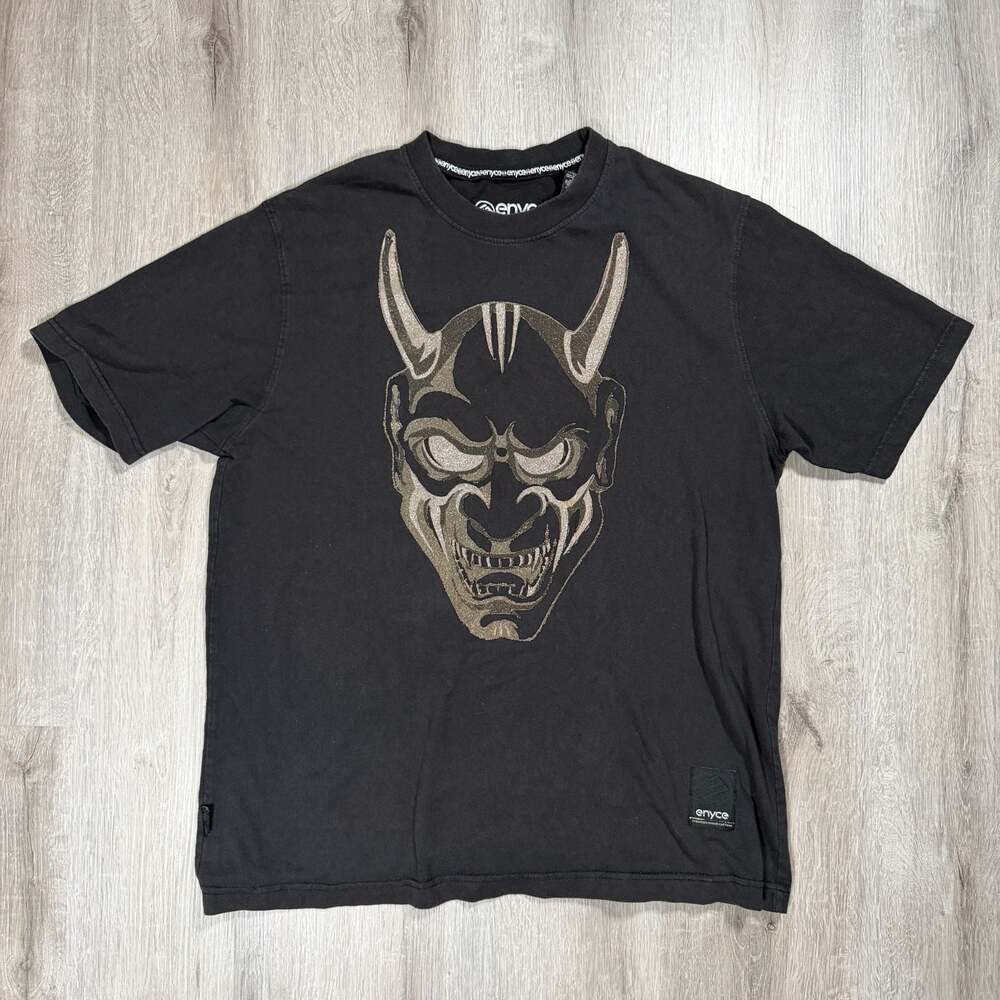 Enyce Vintage Hannya Japanese Oni Mask Graphic T-Shirt Large